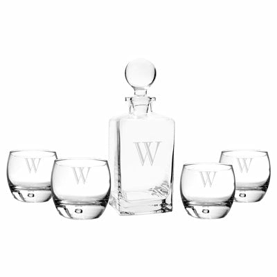 Personalized Square Decanter Set - Wedding Collectibles