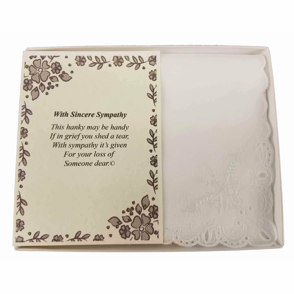 Personalized Sympathy Bereavement Poetry Woman's Handkerchief Gift Keepsake Ideas for Loved One - Wedding Collectibles