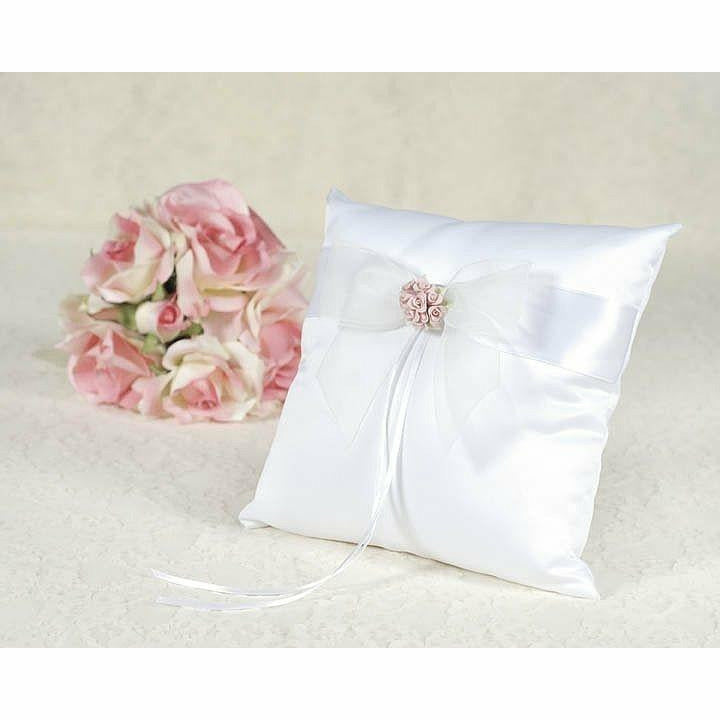 Porcelain Rose Bouquet Wedding Ring Bearer Pillow - Wedding Collectibles