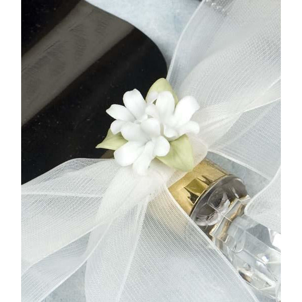 Porcelain Stephanotis Bouquet Wedding Cake Server Set - Wedding Collectibles