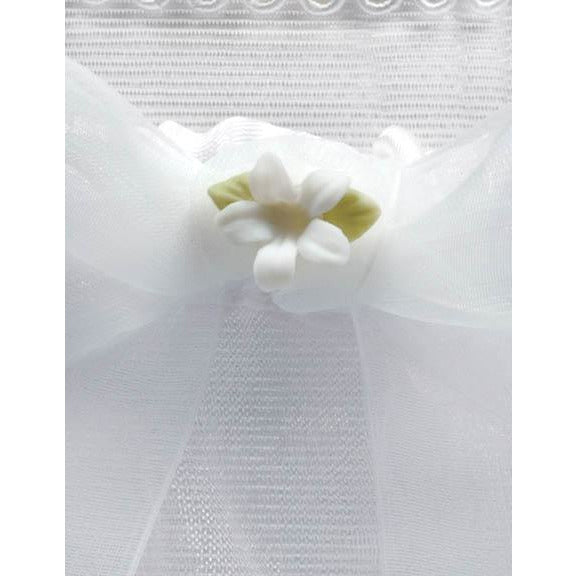 Porcelain Stephanotis Bouquet Wedding Garter - Wedding Collectibles