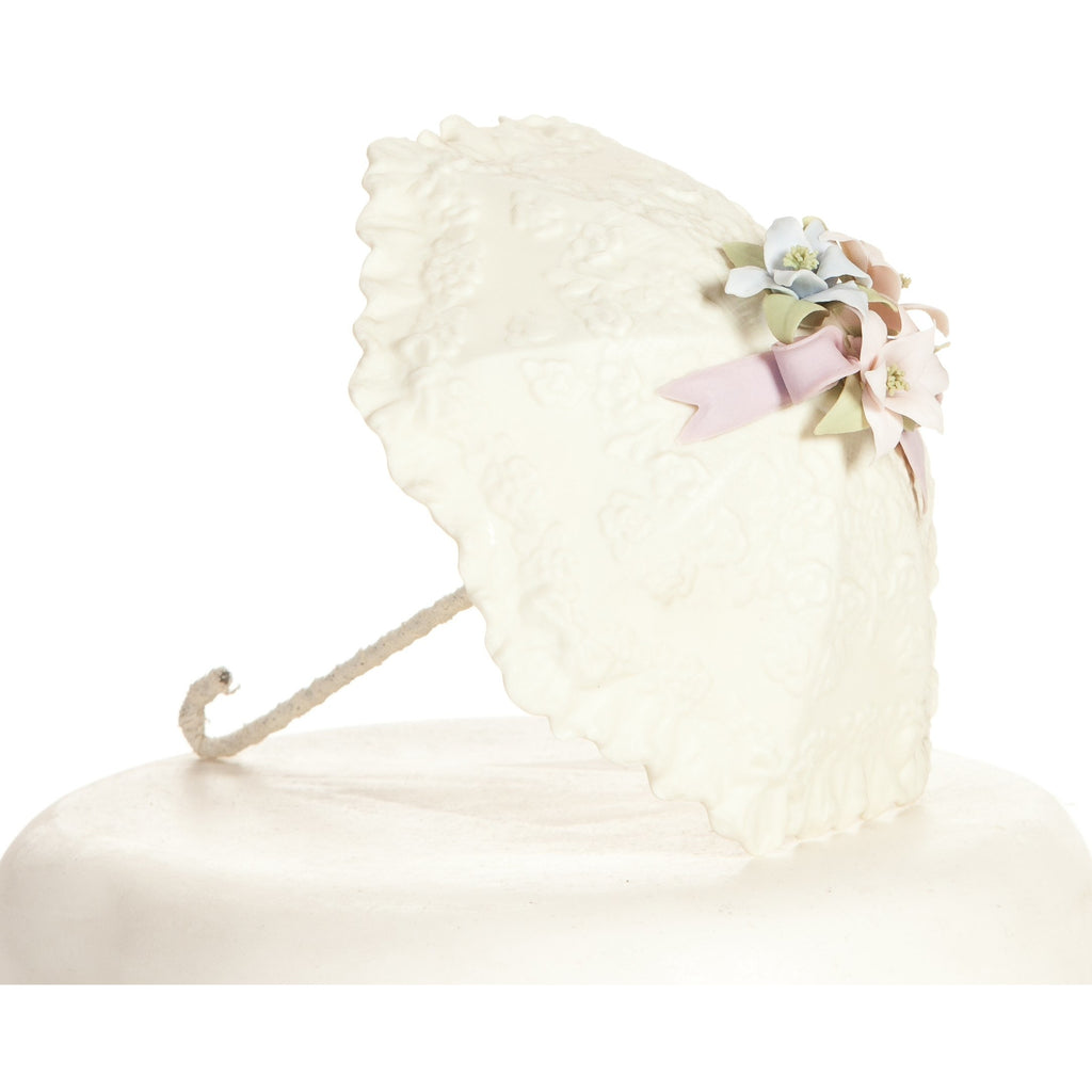Pastel Flower Parasol Umbrella Bridal Shower Baby Shower Cake Topper - Wedding Collectibles