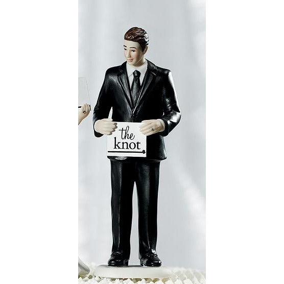Read My Sign - Groom Figurines - Wedding Collectibles