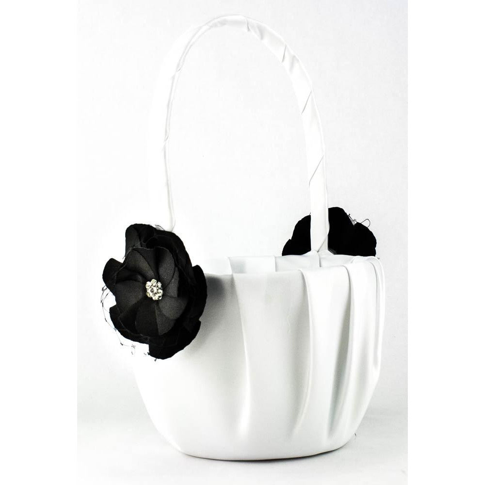 Black Rose Wedding Flowergirl Basket - Wedding Collectibles