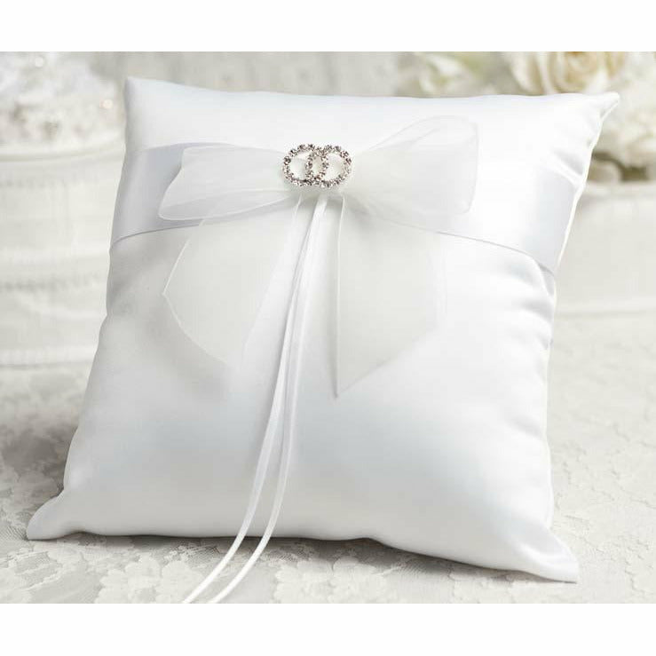 Rhinestone Rings Wedding Ring Bearer Pillow - Wedding Collectibles