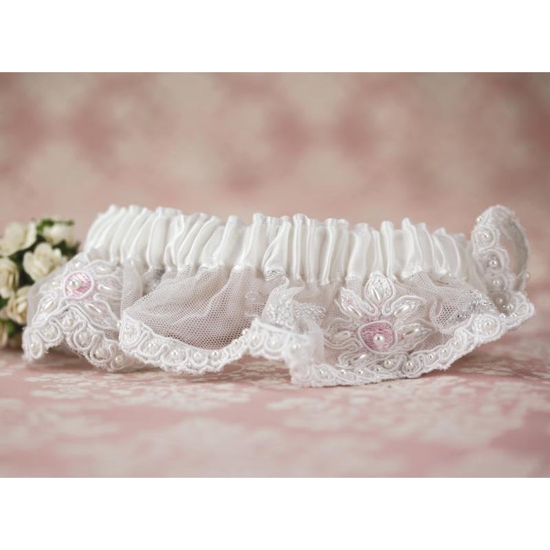 Rose Applique Wedding Garter - Wedding Collectibles