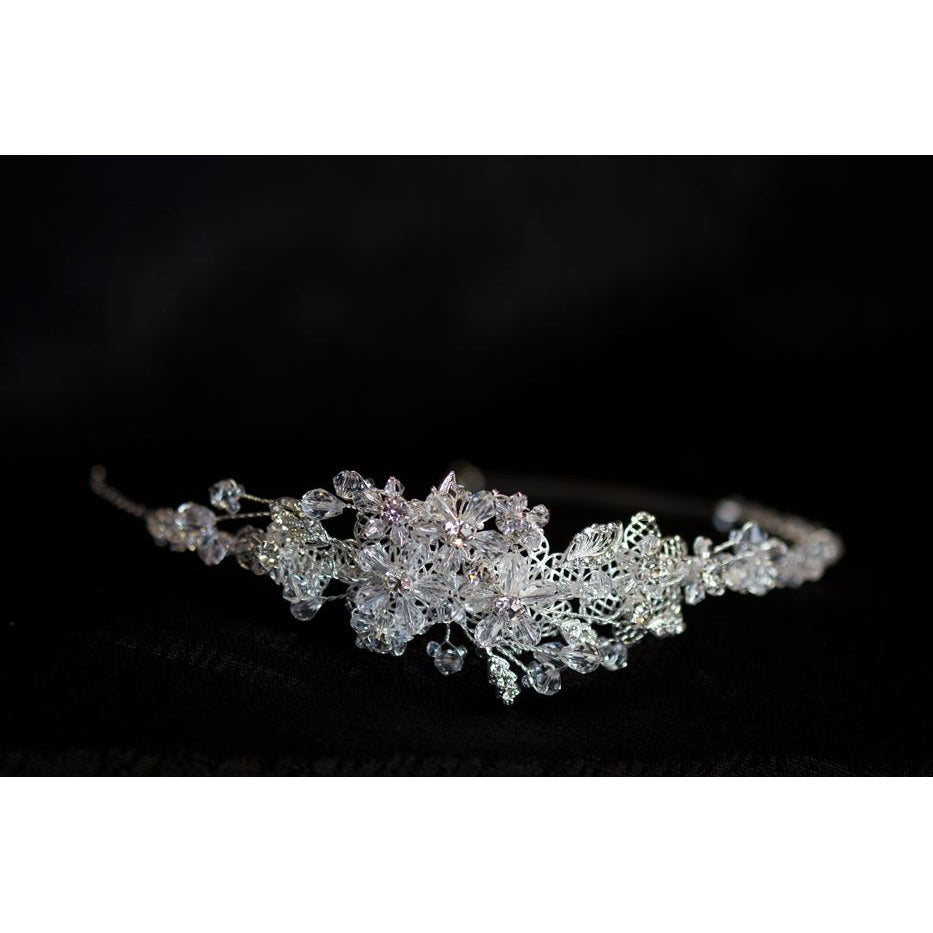 Spring Delight Crystal Flower Headband - Wedding Collectibles
