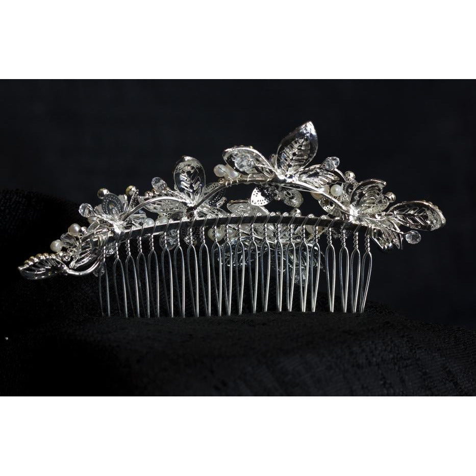 Spring Time Crystal Flower Comb - Wedding Collectibles