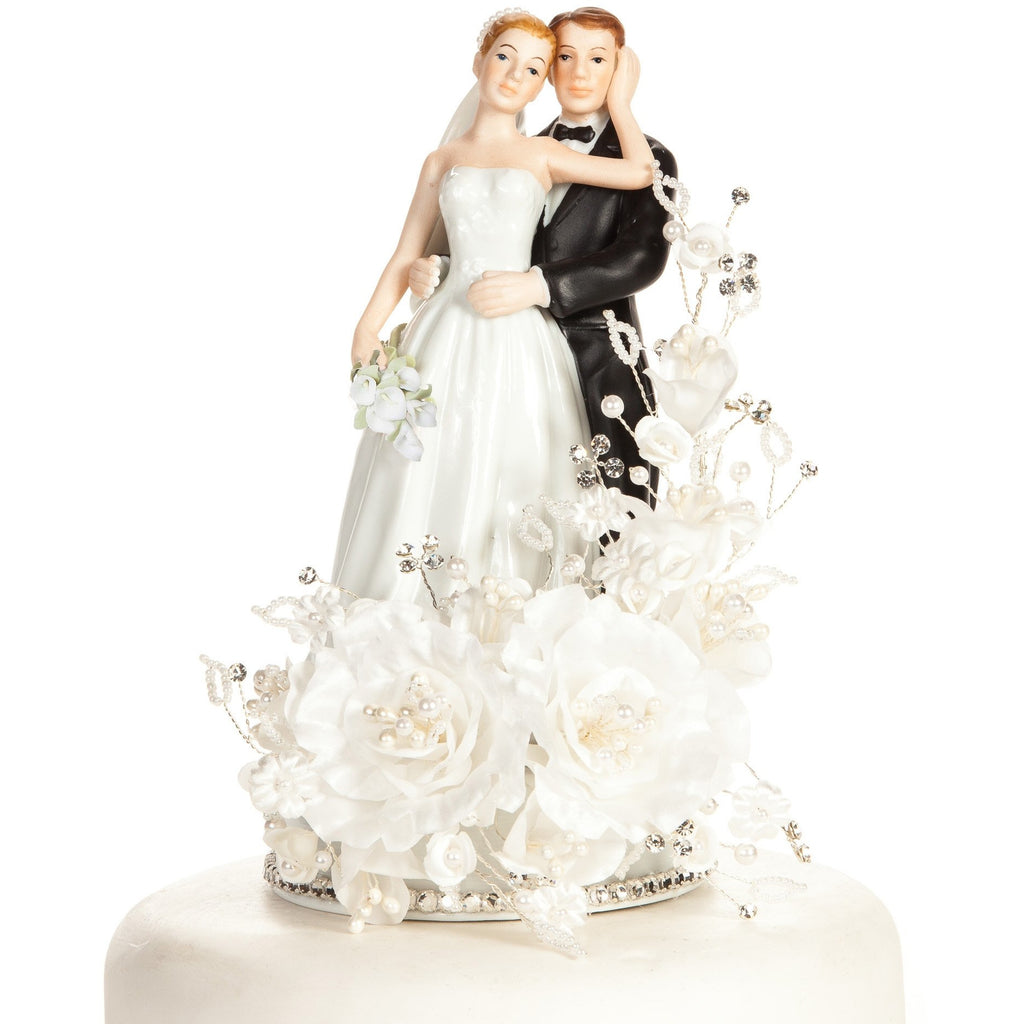 Vintage Elegant Rose Wedding Cake Topper - Wedding Collectibles