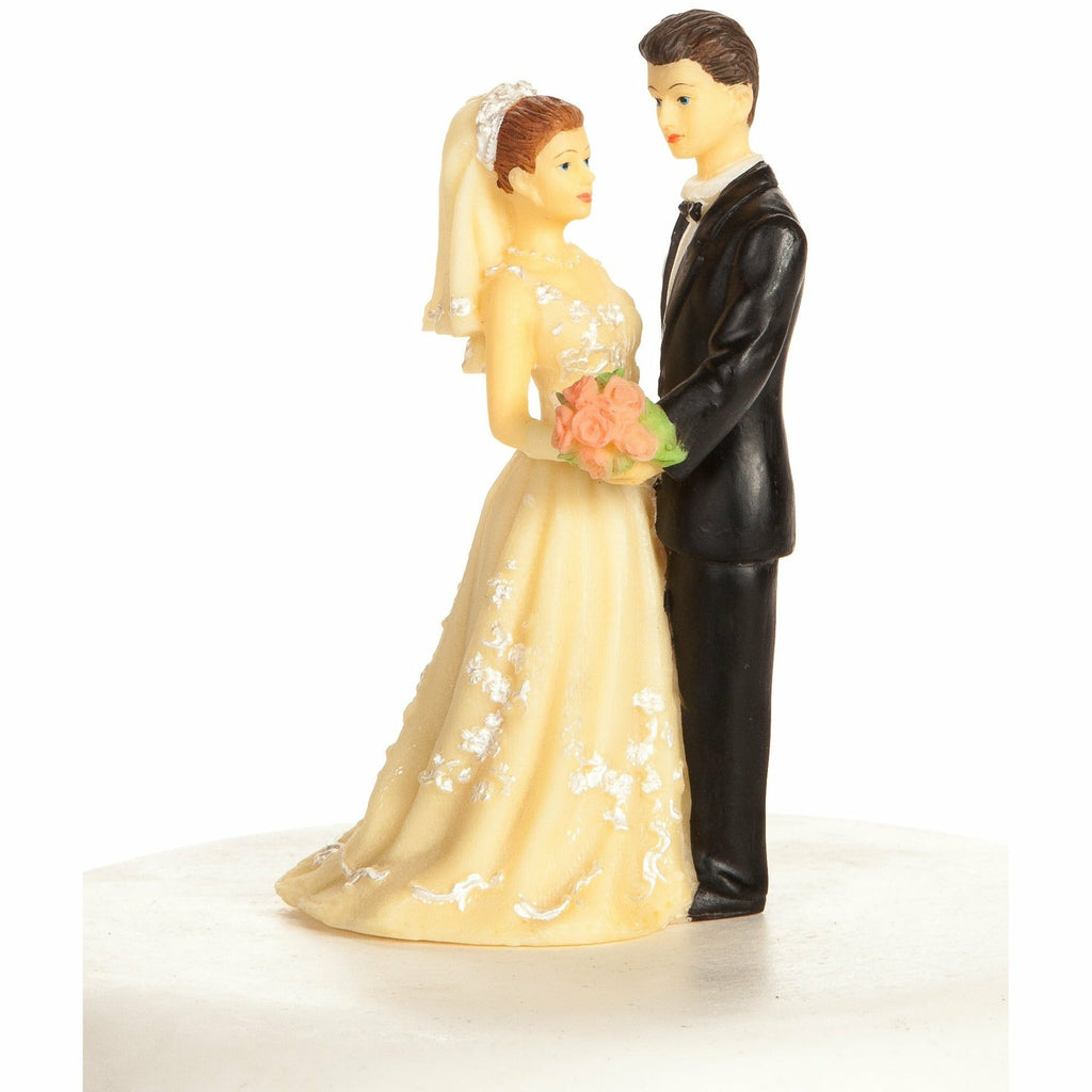 Vintage 1970s Bride and Groom Wedding Cake Topper - Wedding Collectibles