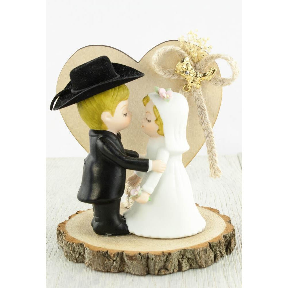 Western Cowboy Wedding Cake Topper - Wedding Collectibles