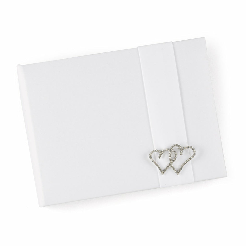 White With All My Heart Guest Book - Wedding Collectibles