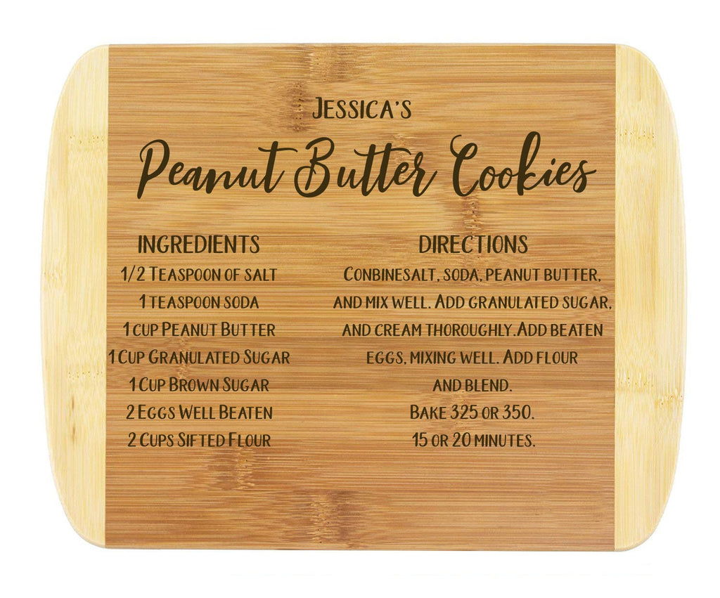 Personalized Wood Custom Typed Recipe Cutting Board Engraved | 11” x 8.75” x 0.5” | Family Recipe Heirloom | Grandma Mom Mother Gift - Wedding Collectibles