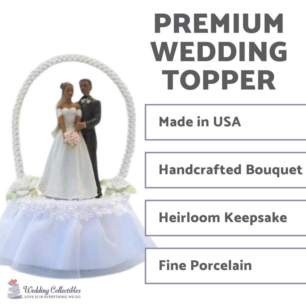 Pearl Arch African American Cake Topper - Wedding Collectibles