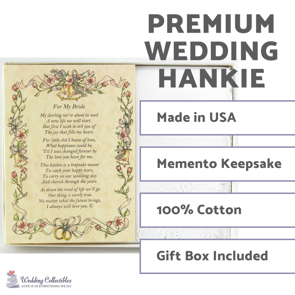 Personalized From the Groom to his Bride Wedding Handkerchief - Wedding Collectibles