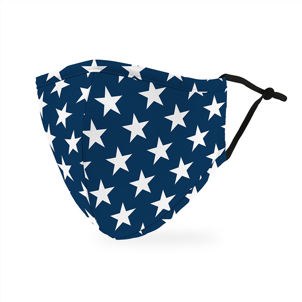 Star Spangled Print Protective Cloth Face Mask - Wedding Collectibles