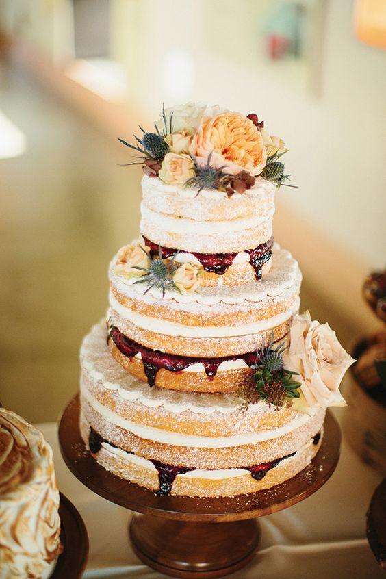 Pros and Cons of a Naked Wedding Cake
