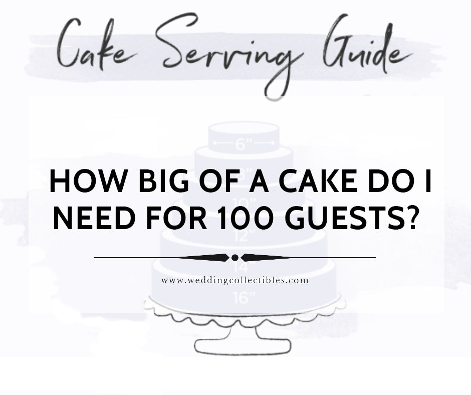What is the best wedding cake size for 100 guests in Canada?