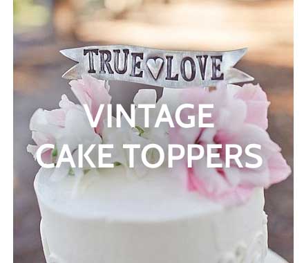 Vintage Inspired Wedding Cake Toppers