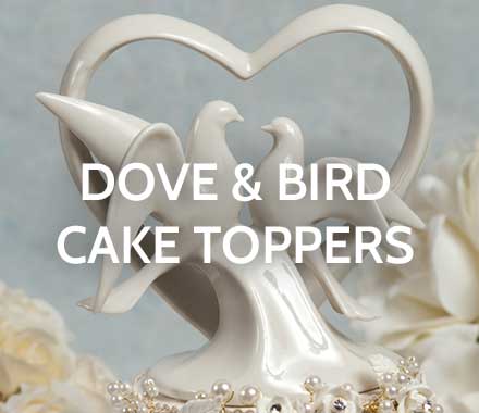Swan and Dove Cake Toppers