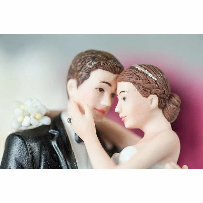 Groom Holding Bride Traditional Cake Topper Figurine - Wedding Collectibles