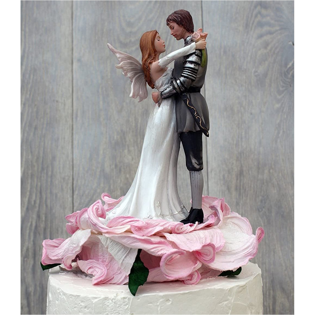 Paper Rose Blossom Fantasy Fairy Wedding Cake Topper - Wedding Collectibles