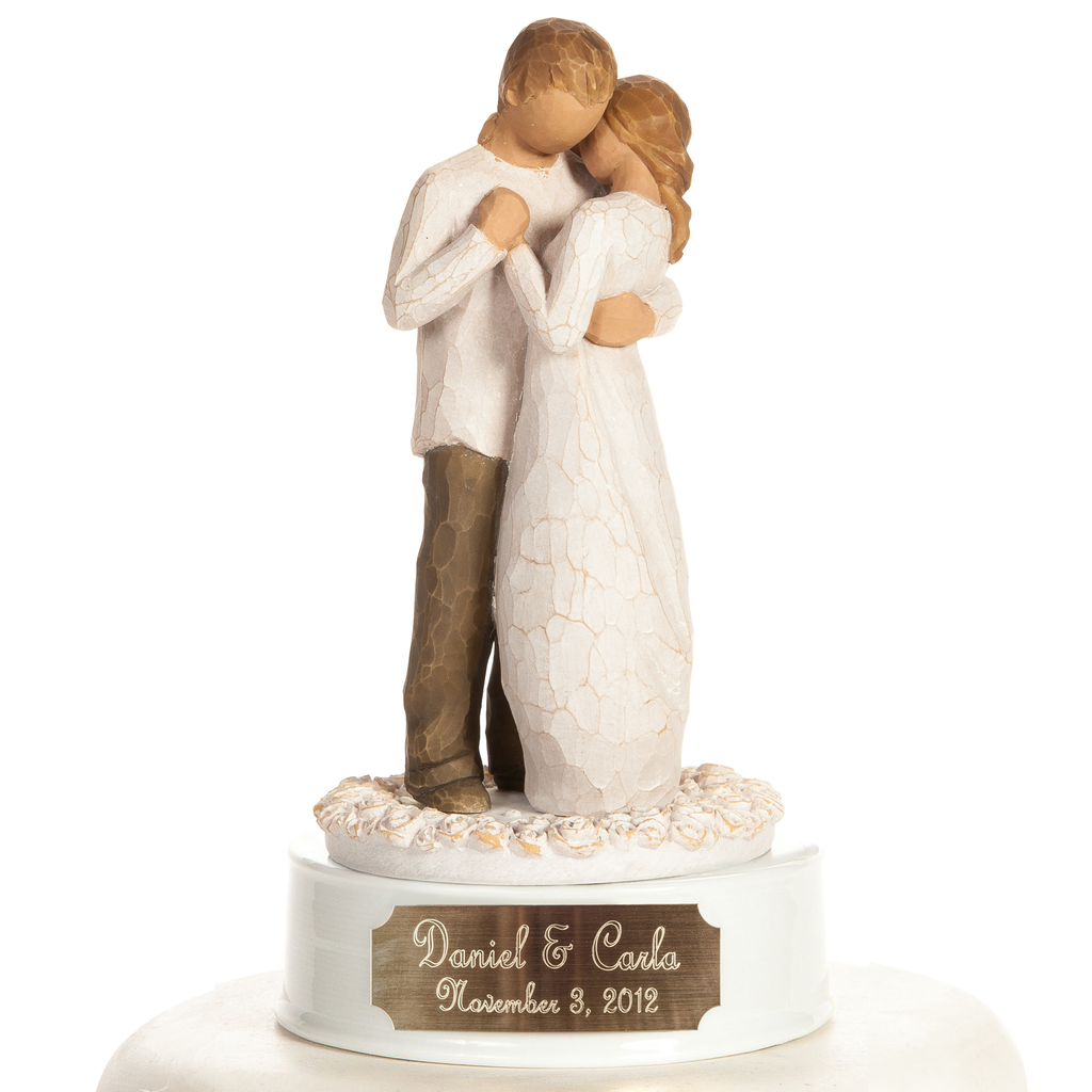 Personalized Engraved Willow Tree ® "Promise" Wedding Cake Topper - Wedding Collectibles
