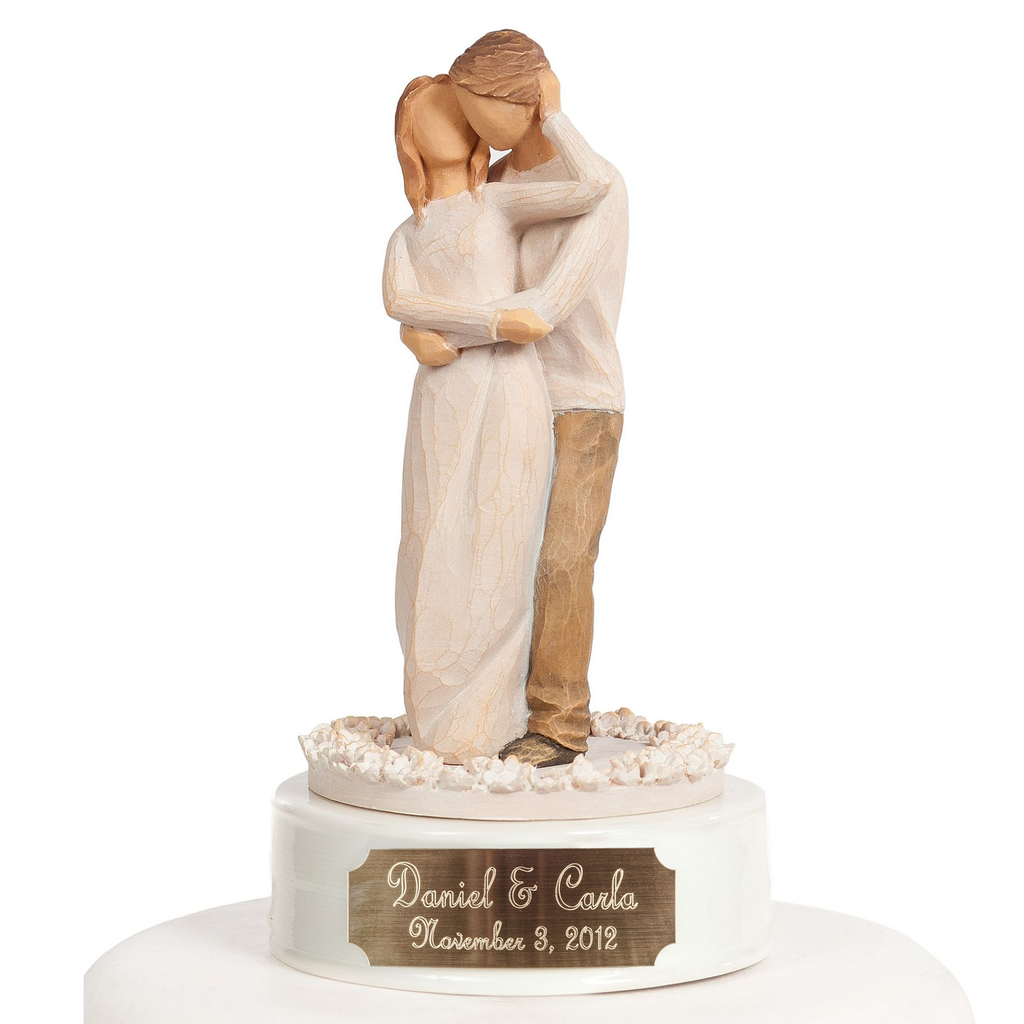 Personalized Engraved Willow Tree ® "Together" Wedding Cake Topper - Wedding Collectibles