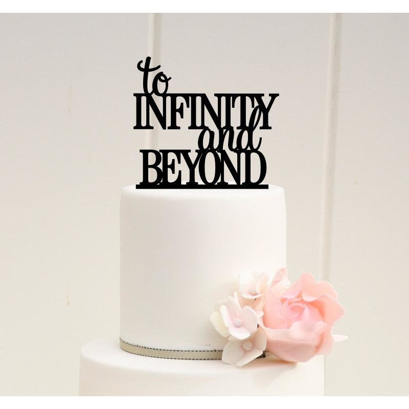 To Infinity and Beyond Wedding Cake Topper - Custom Cake Topper - Wedding Collectibles