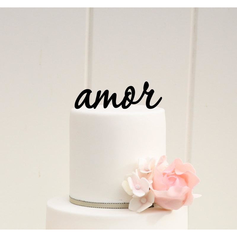AMOR Wedding Cake Topper Custom Design - Wedding Collectibles