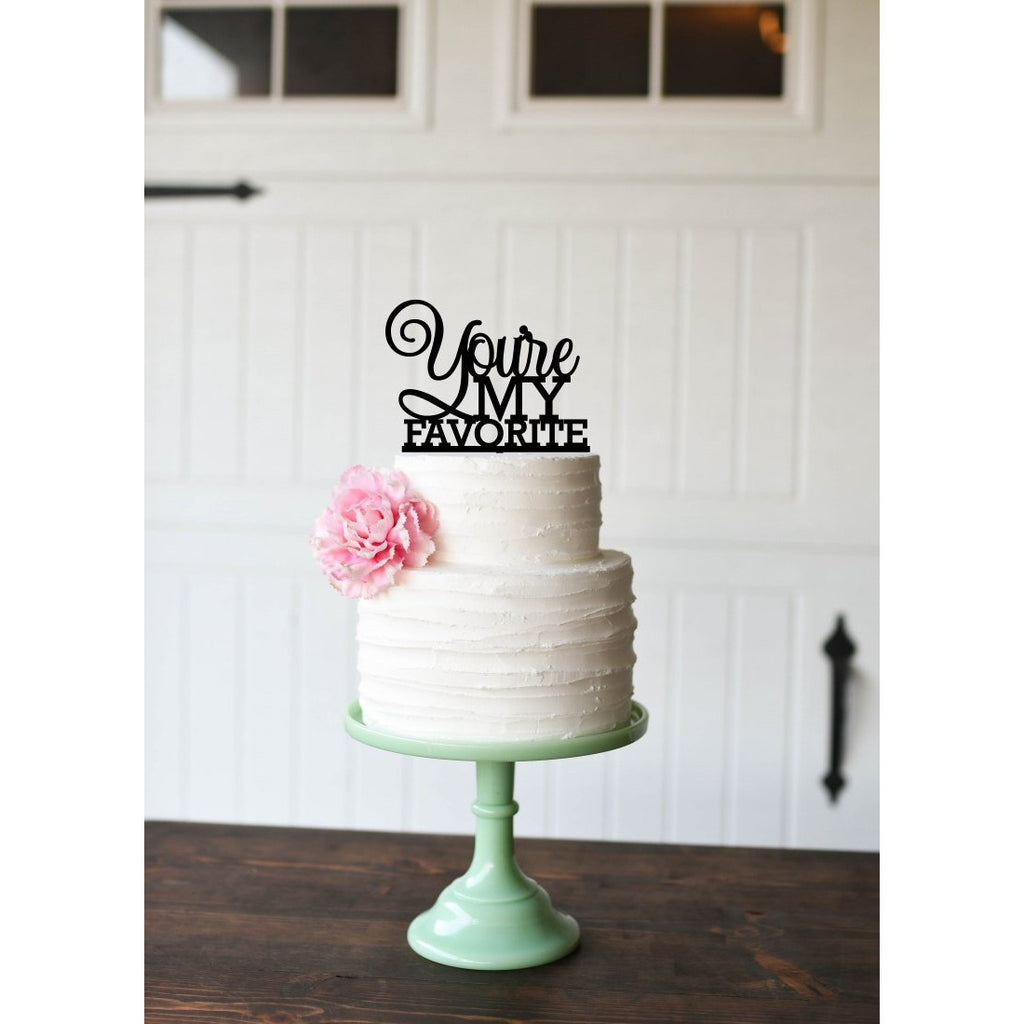 You're My Favorite Wedding Cake Topper - Custom Cake Topper - Wedding Collectibles