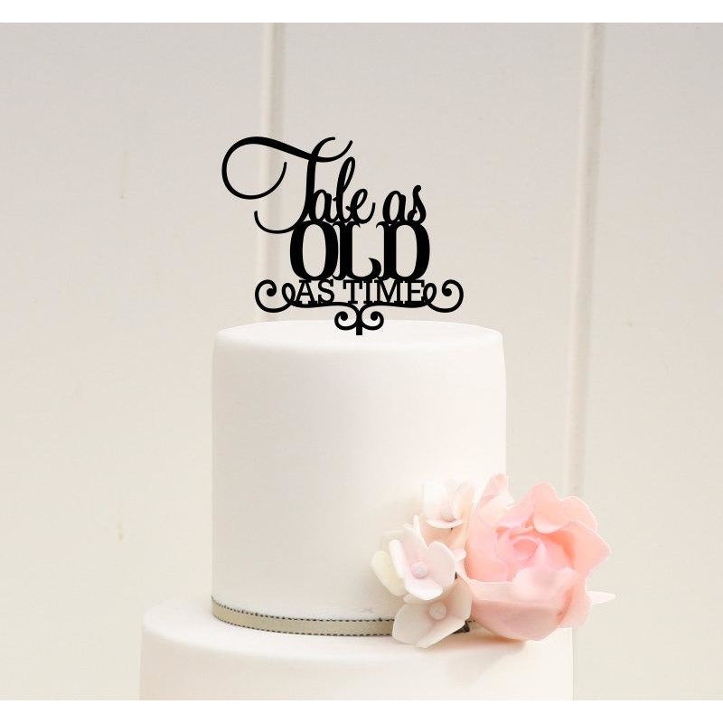 Tale As Old As Time Wedding Cake Topper - Bridal Shower Cake Topper - Wedding Collectibles