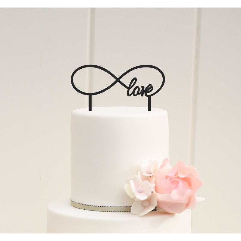 Infinity Symbol Love Wedding Cake Topper - Custom Cake Topper - Wedding Collectibles