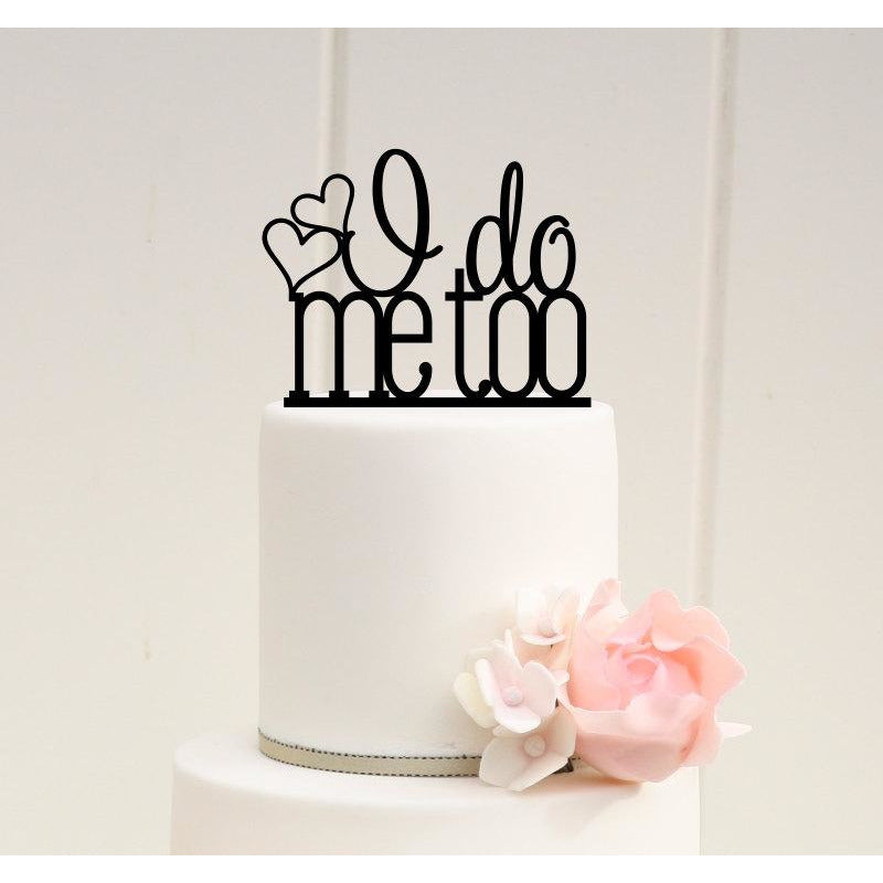 I do Me Too Wedding Cake Topper with Hearts - Wedding Collectibles
