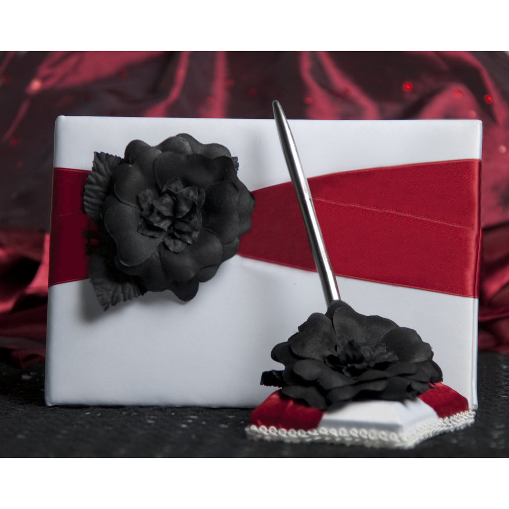 Gothic Romance Wedding Guestbook and Pen Set - Wedding Collectibles