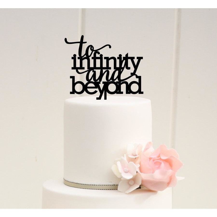 To Infinity and Beyond Wedding Cake Topper - Custom Cake Topper - Wedding Collectibles