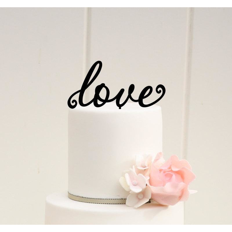LOVE Wedding Cake Topper Custom Design - Bridal Shower or Engagement Party Cake Topper - Wedding Collectibles