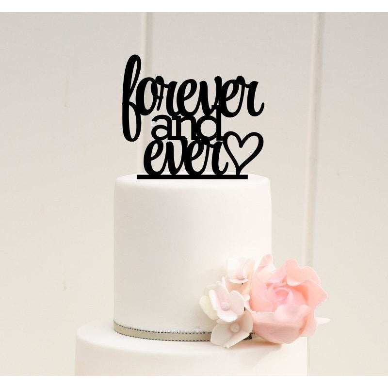 Forever and Ever Wedding Cake Topper - Custom Cake Topper - Wedding Collectibles