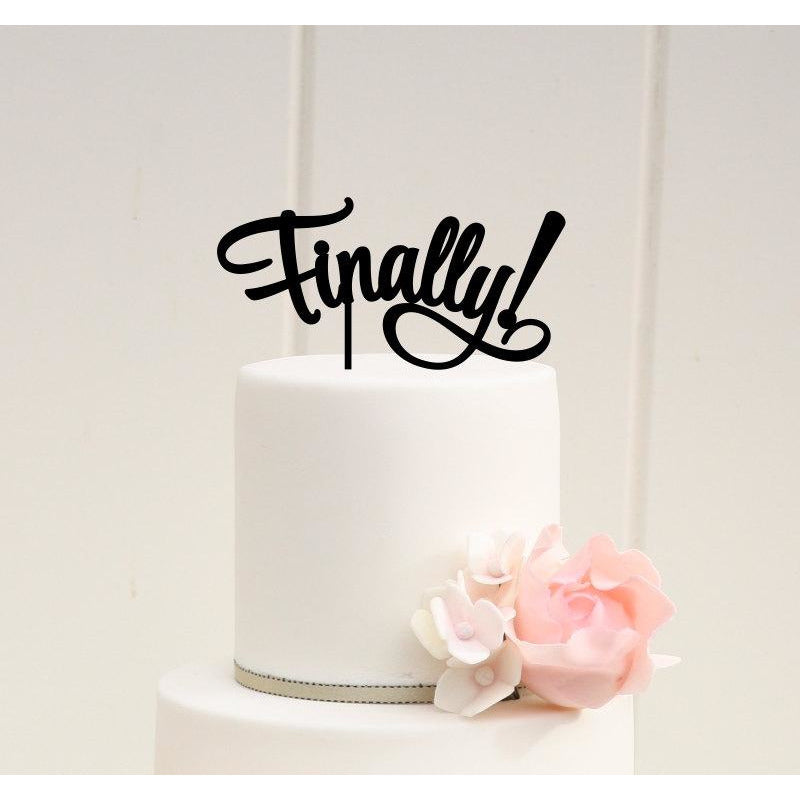Finally Wedding Cake Topper or Bridal Shower Cake Topper - Wedding Collectibles