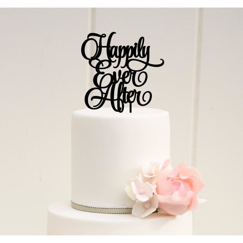Wedding Cake Topper - Happily Ever After Wedding Cake Topper - Wedding Collectibles