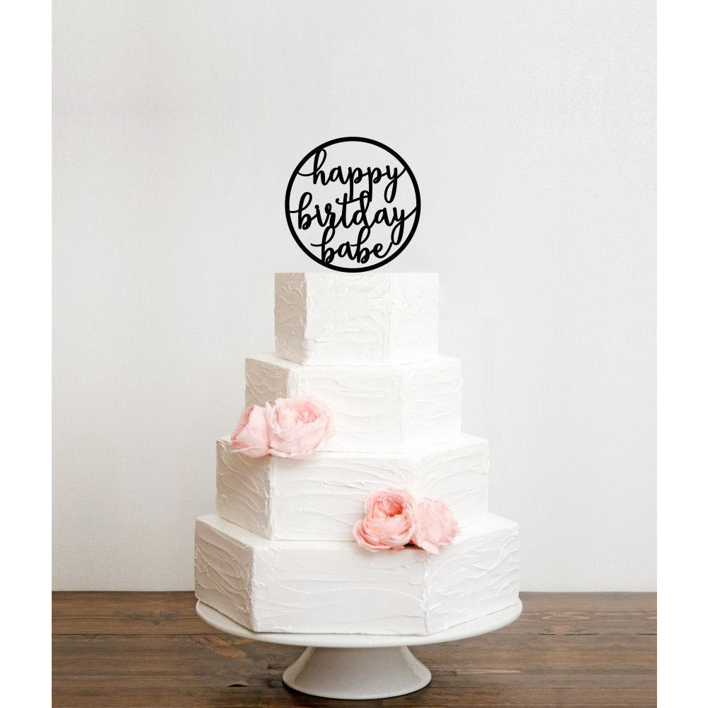 Happy Birthday Babe Birthday Cake Topper - Wedding Collectibles