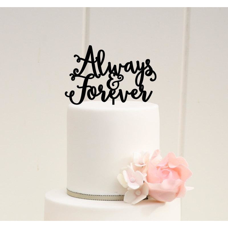 Always and Forever Wedding Cake Topper or Bridal Shower Cake Topper - Wedding Collectibles
