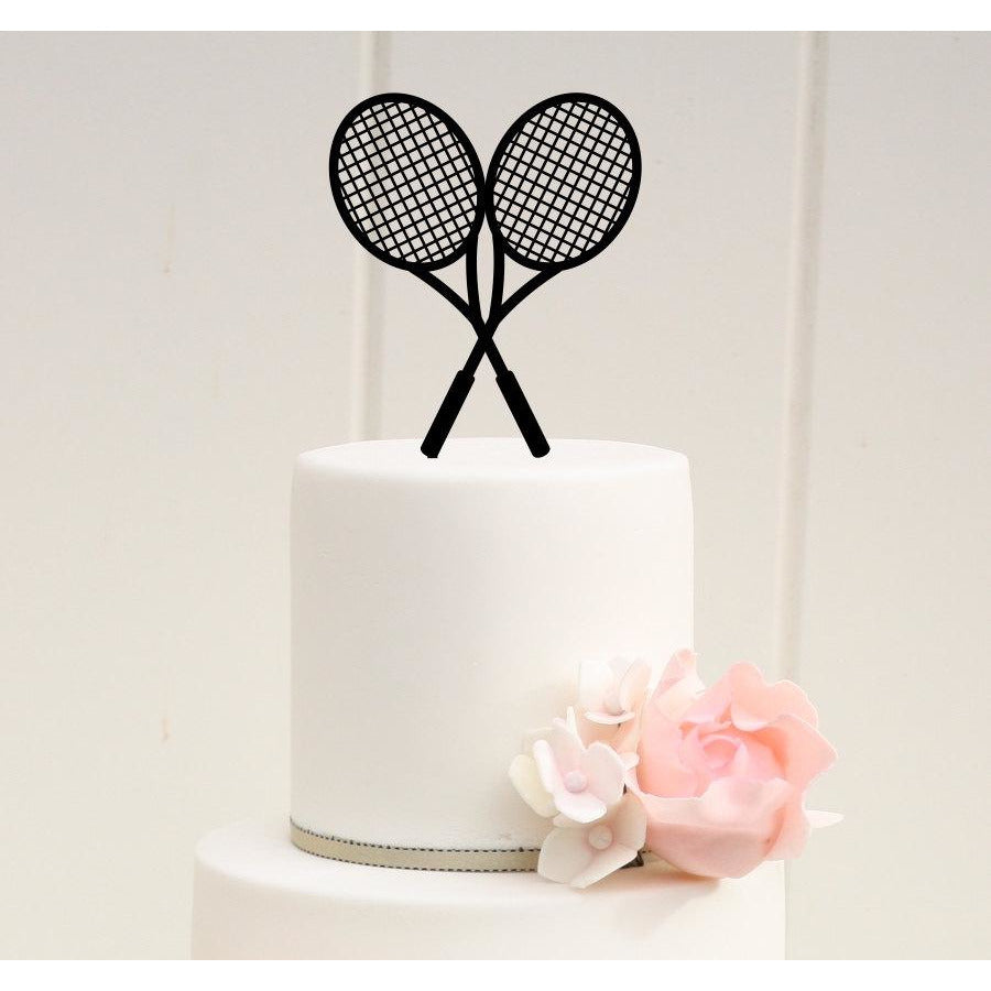 Crossed Tennis Rackets Tennis Birthday or Wedding Cake Topper - Tennis ...