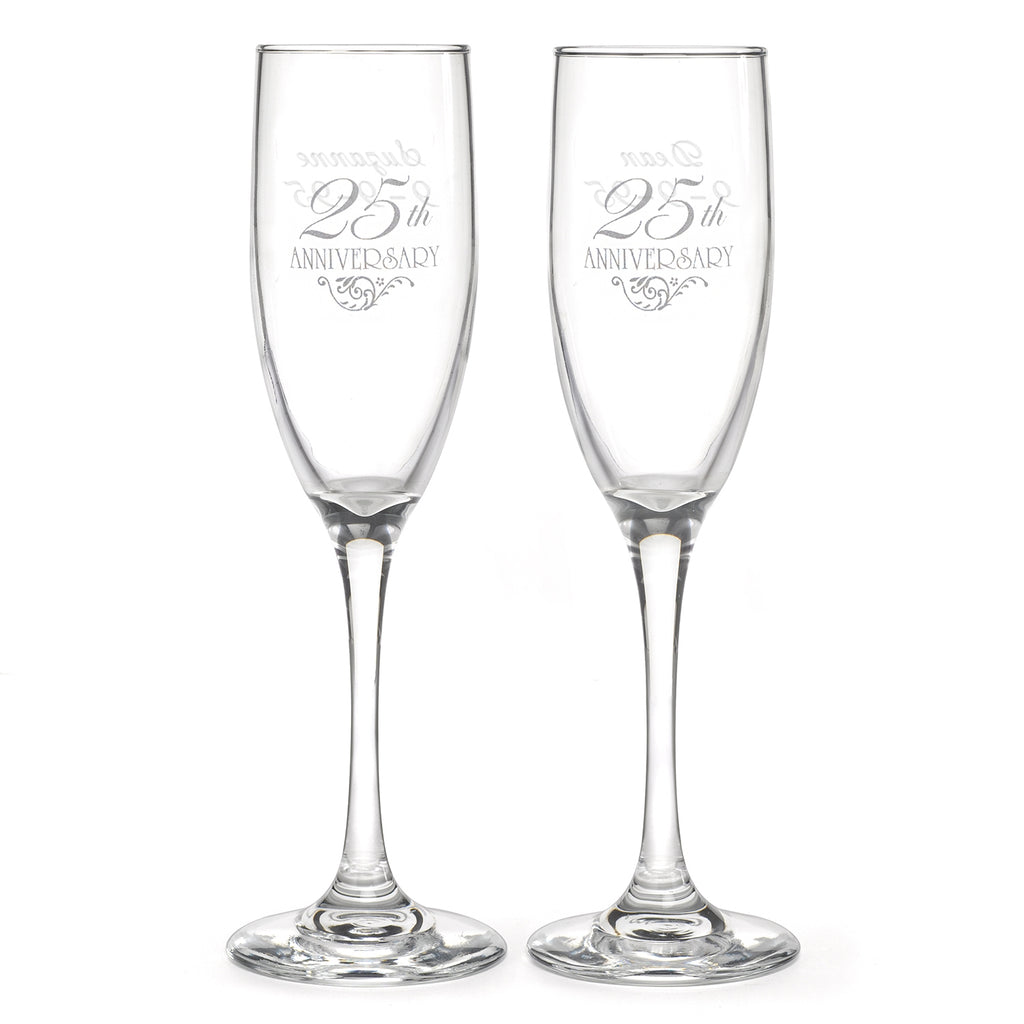 25th Anniversary Flutes - Wedding Collectibles