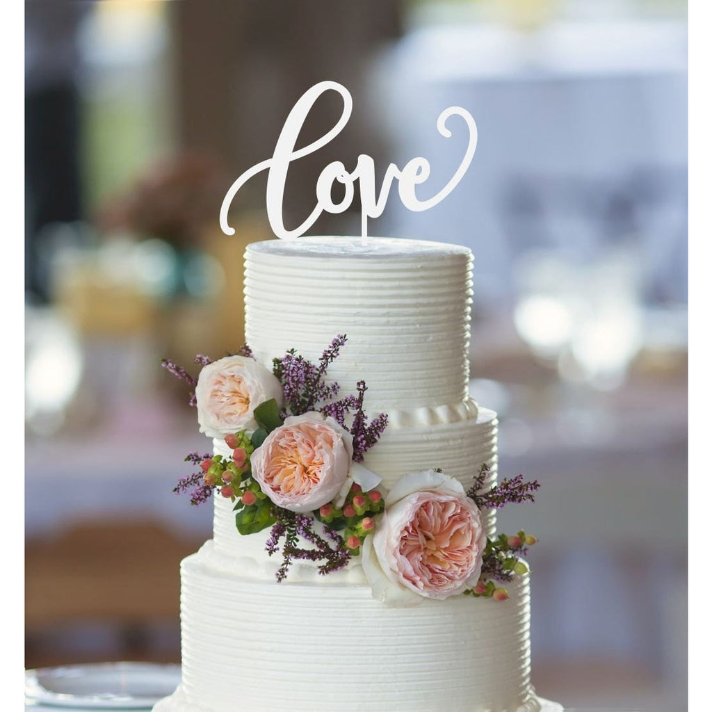 LOVE Wedding Cake Topper - Bridal Shower or Engagement Party Cake Topper - Wedding Collectibles