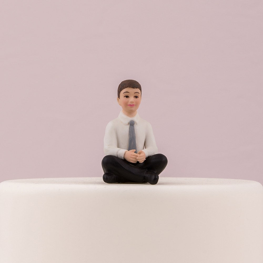 Preteen Boy Porcelain Figurine Wedding Cake Topper - Wedding Collectibles
