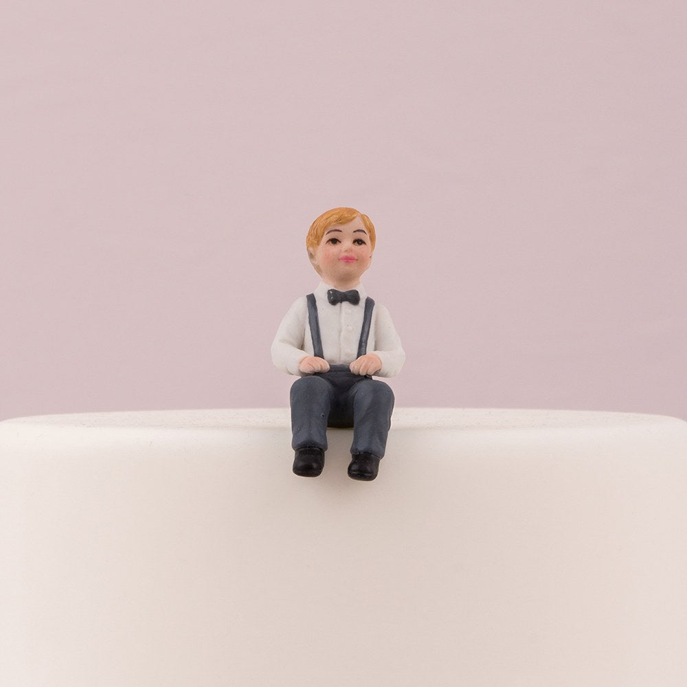 Toddler Boy Porcelain Figurine Wedding Cake Topper - Wedding Collectibles
