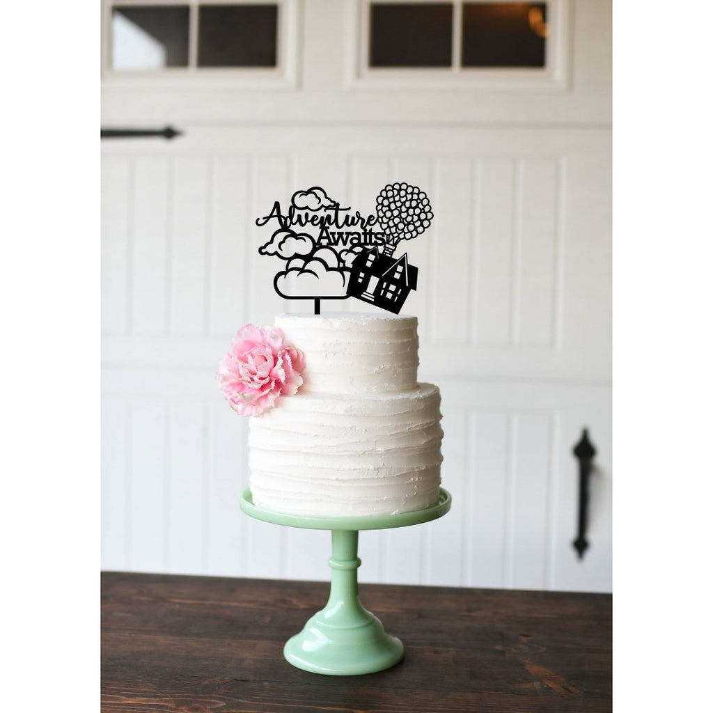 Adventure Awaits Wedding Cake Topper - Custom Up Inspired Cake Topper - Wedding Collectibles