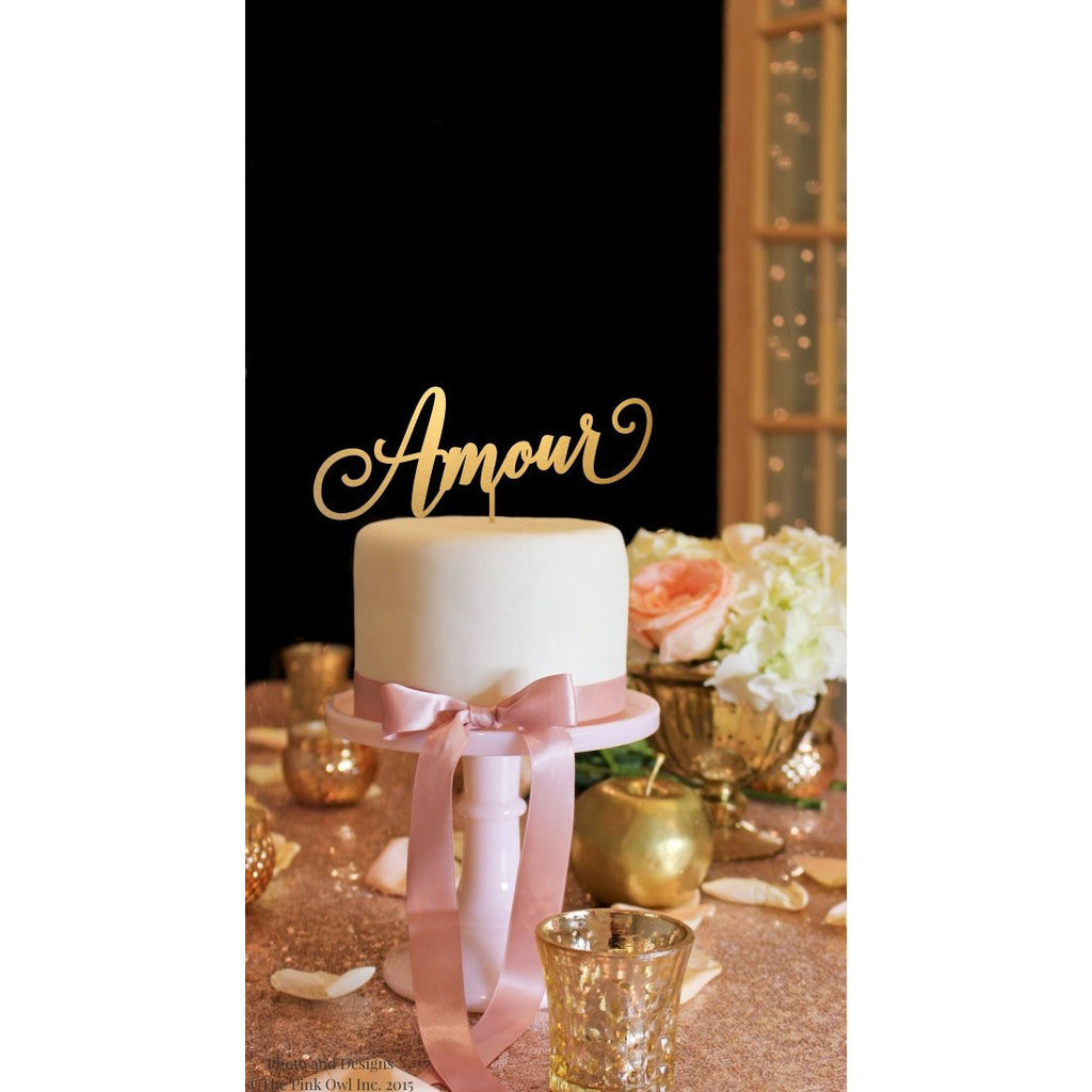 Amour Cake Topper - Wedding Cake Topper - Wedding Collectibles