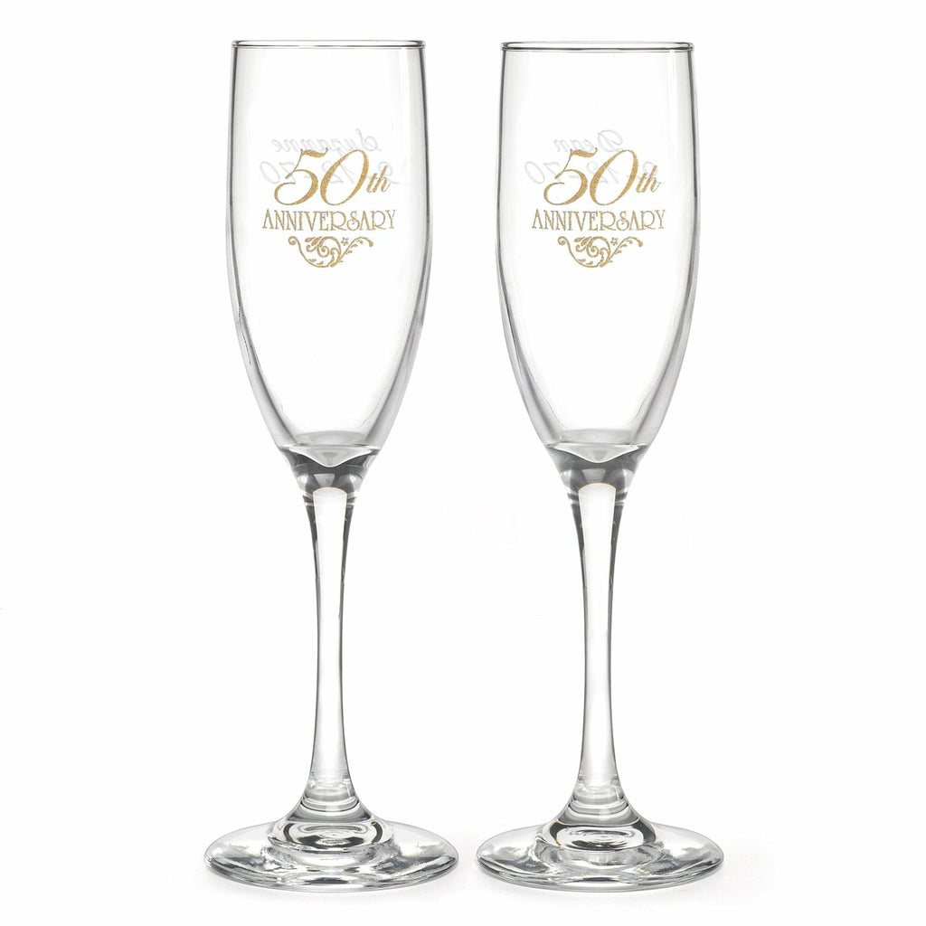 50th Anniversary Flutes - Wedding Collectibles